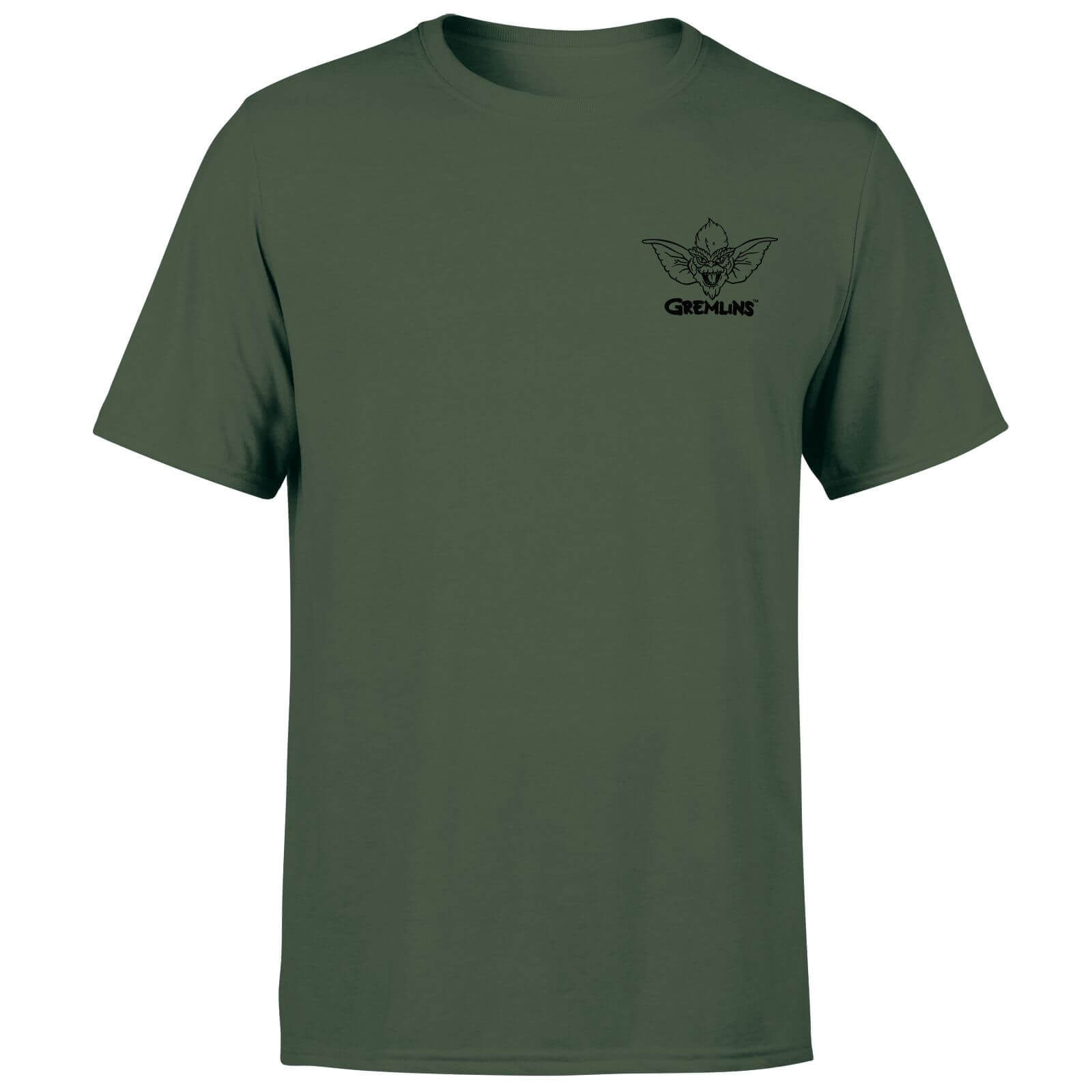 Gremlins Stripe Pocket Men's T-Shirt - Forest Green - XL