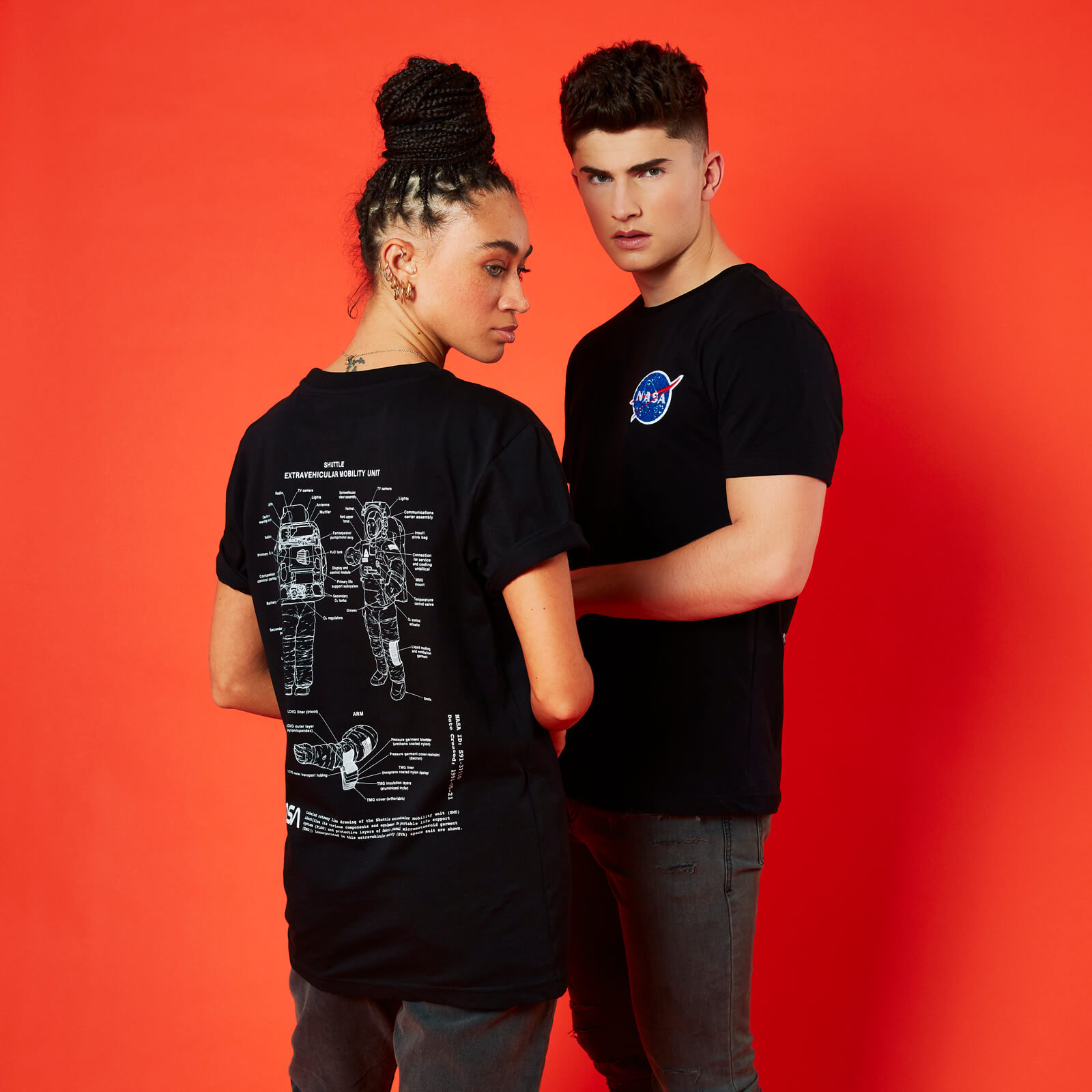 NASA Suit Up Unisex T-Shirt - Black - S