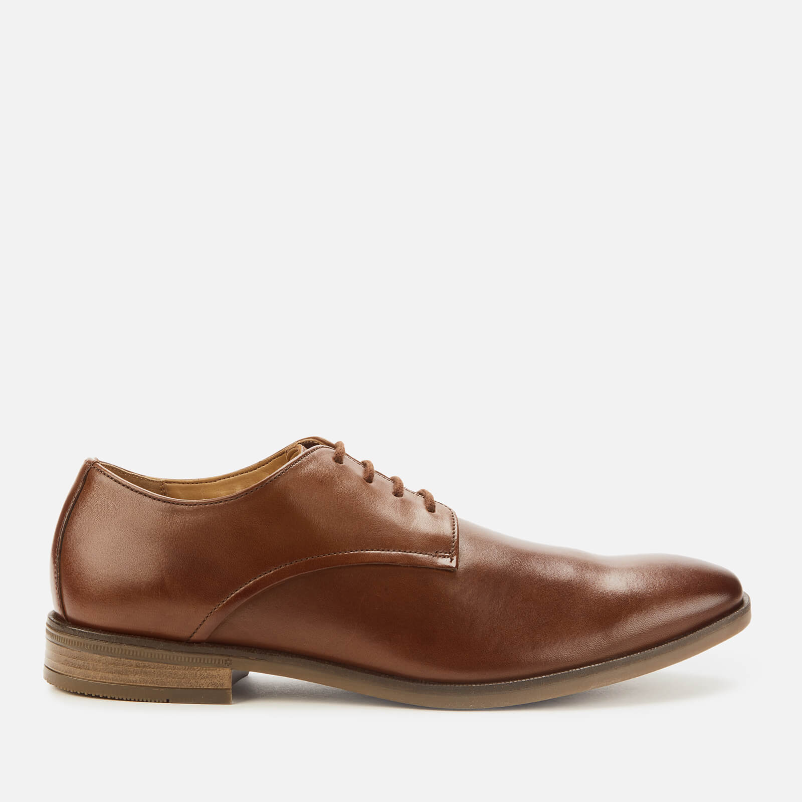 Clarks Men's Stanford Walk Leather Derby Shoes - Tan - UK 7