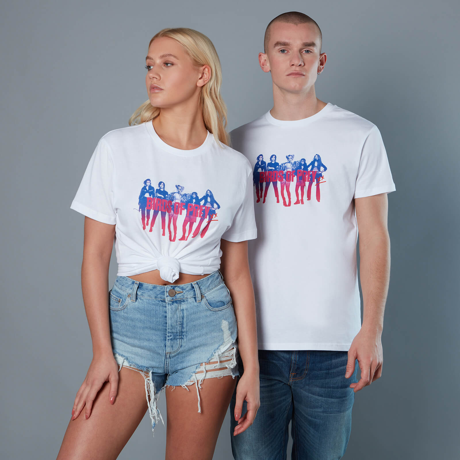 T-Shirt Girl Gang Birds of Prey - Bianco - Unisex - L