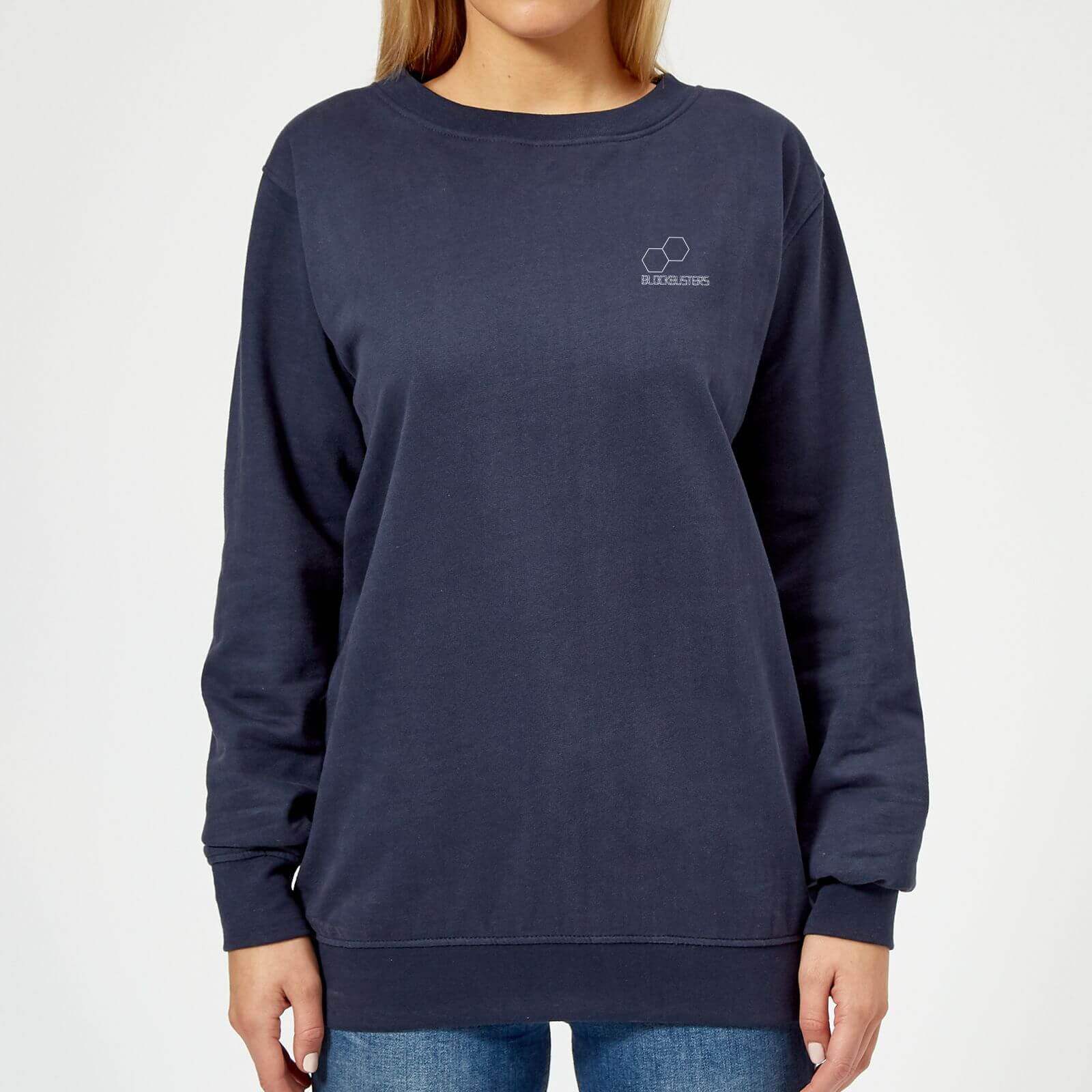 Blockbusters Pocket Print Women's Sweatshirt - Navy - XS - Navy