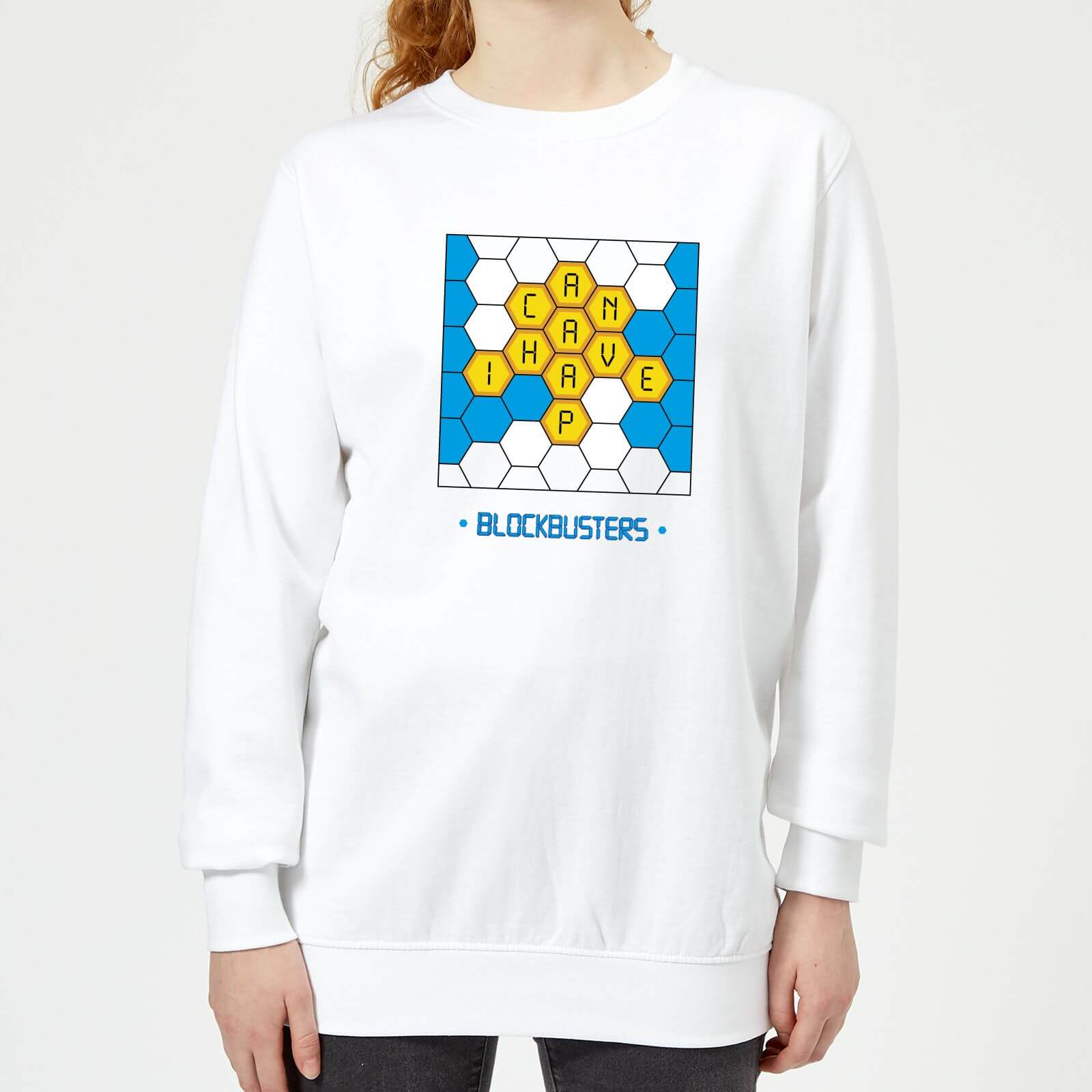Blockbusters Can I Have A 'P' Women's Sweatshirt - White - XS - White