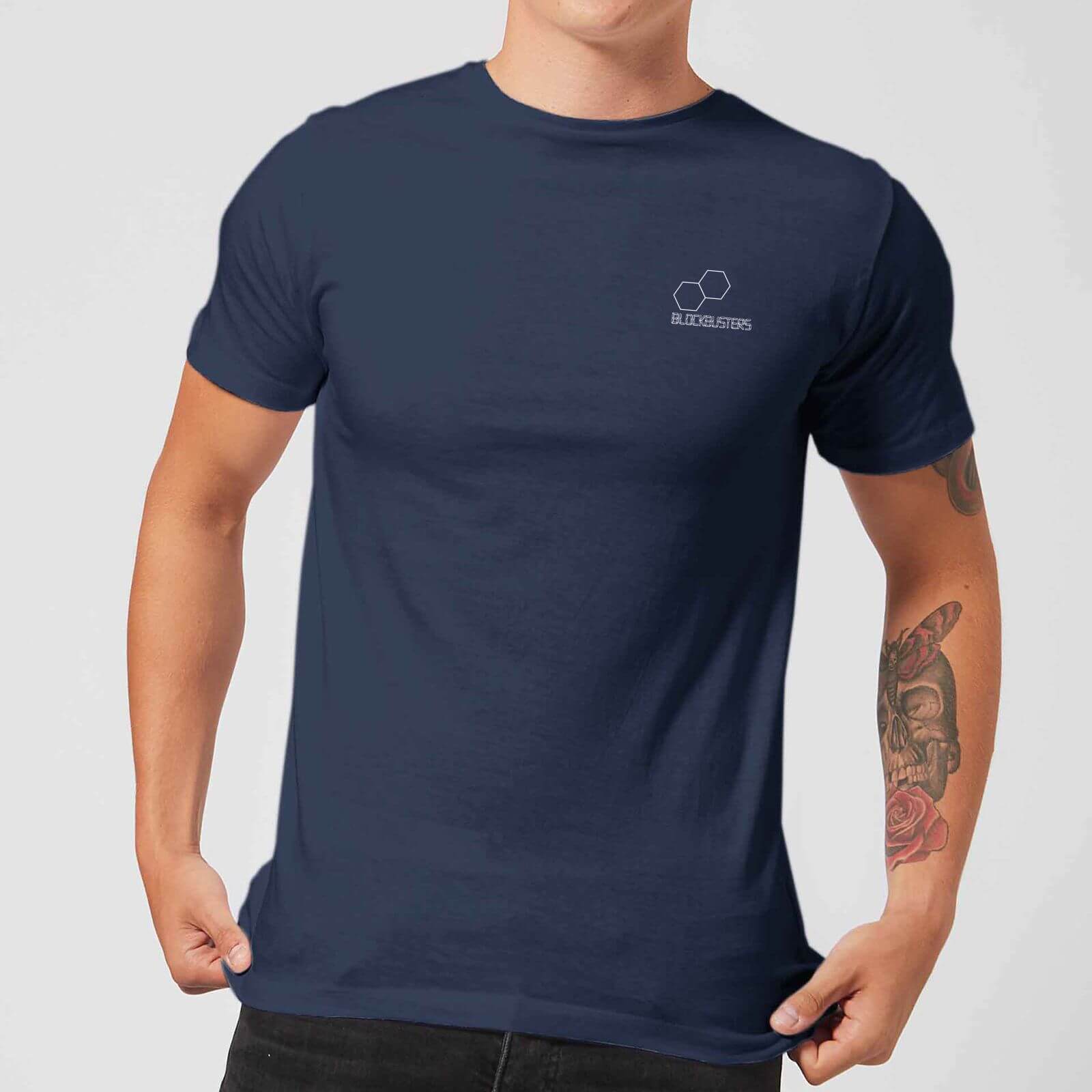 Blockbusters Pocket Print Men's T-Shirt - Navy - S - Navy