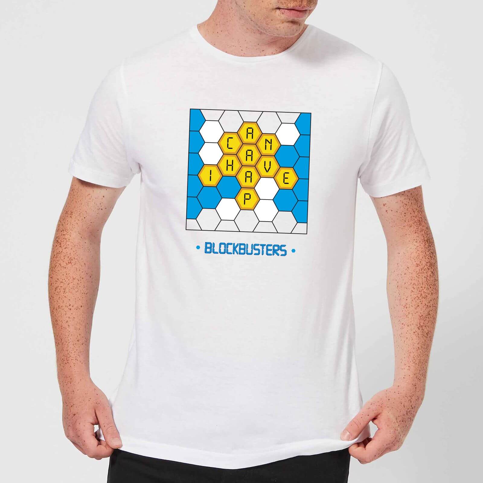 Blockbusters Can I Have A 'P' Men's T-Shirt - White - S - White