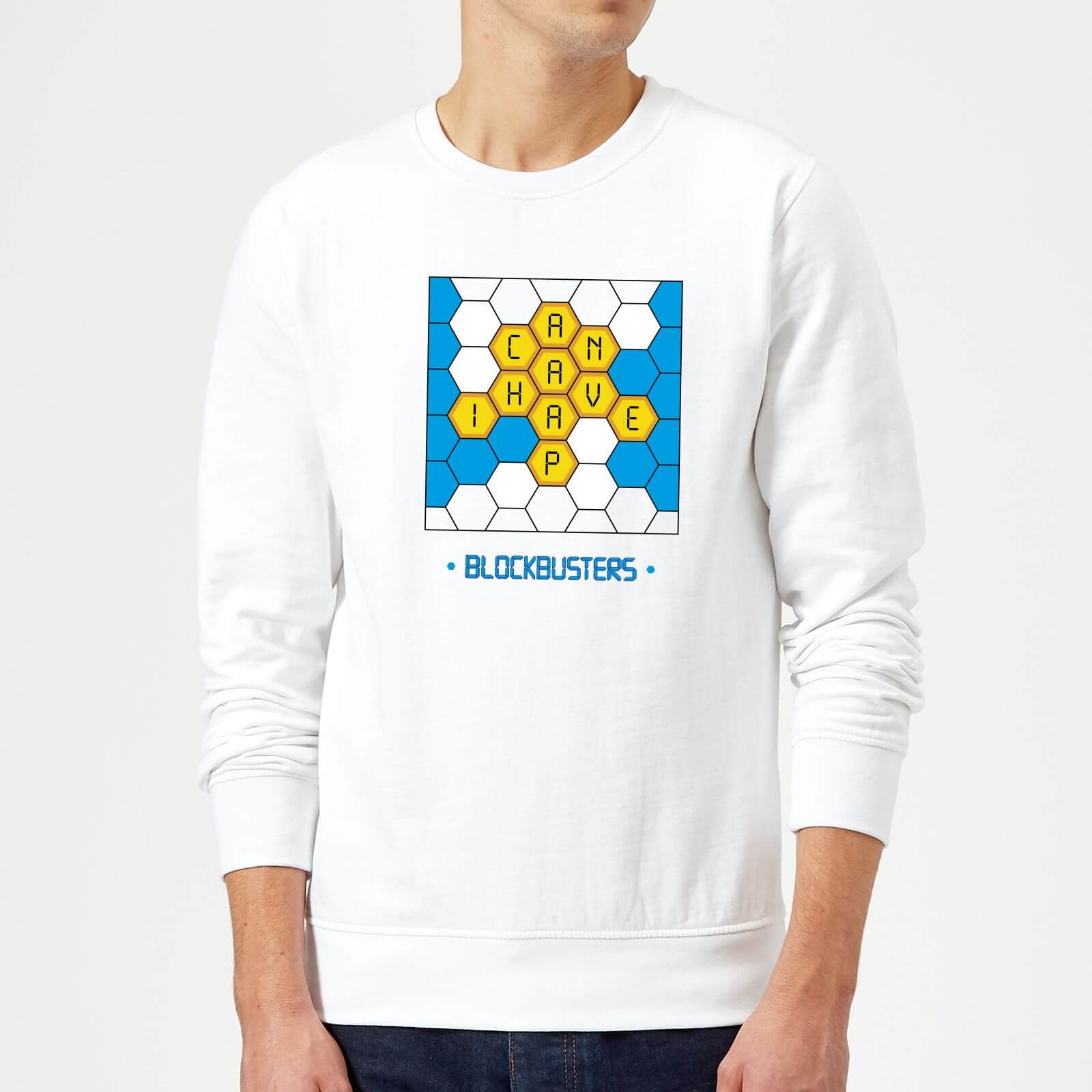 Blockbusters Can I Have A 'P' Sweatshirt - White - S - White