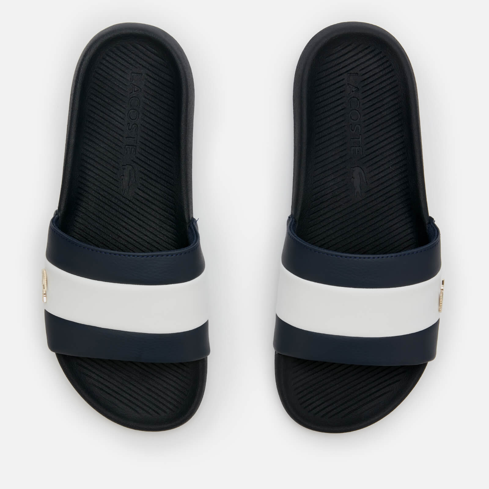 Lacoste Men's Croco Slide 120 Slide Sandals - Navy/White - UK 8