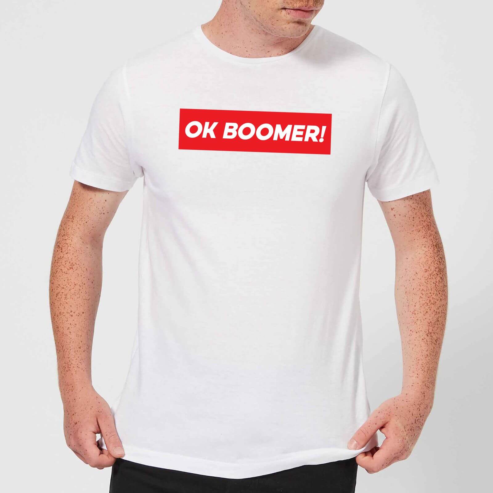 Ok Boomer! Block Men's T-Shirt - White - S - White