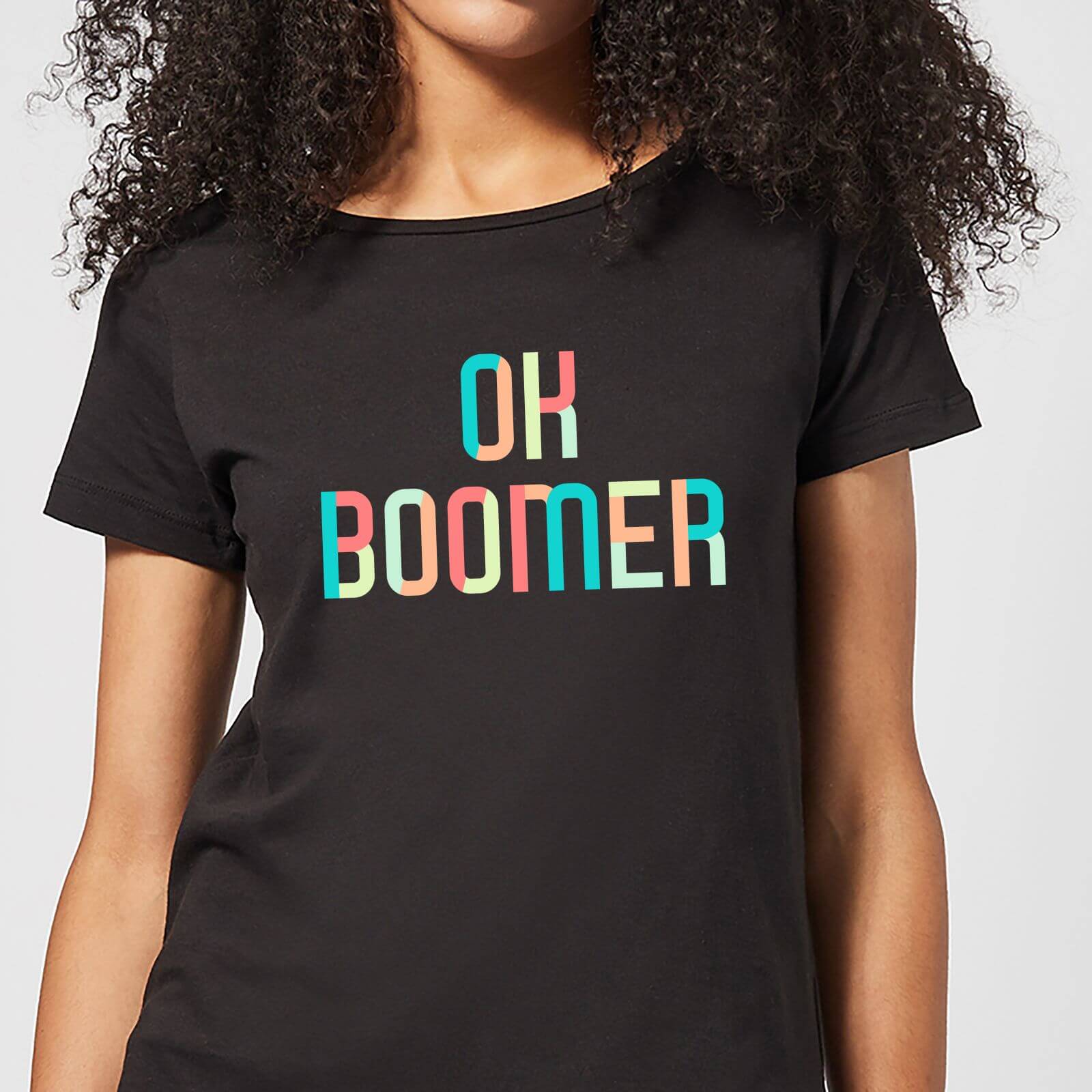 Ok Boomer Colourful Women's T-Shirt - Black - S - Black
