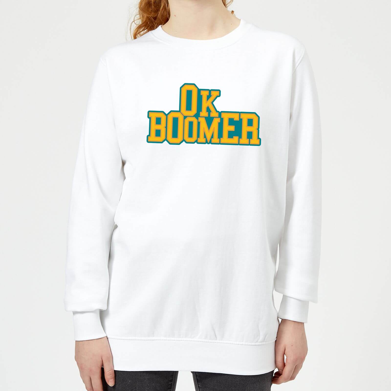 Ok Boomer College Women's Sweatshirt - White - XS - White