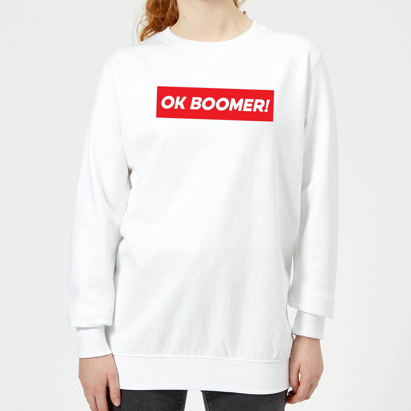 Ok Boomer! Block Women's Sweatshirt - White - XS - White