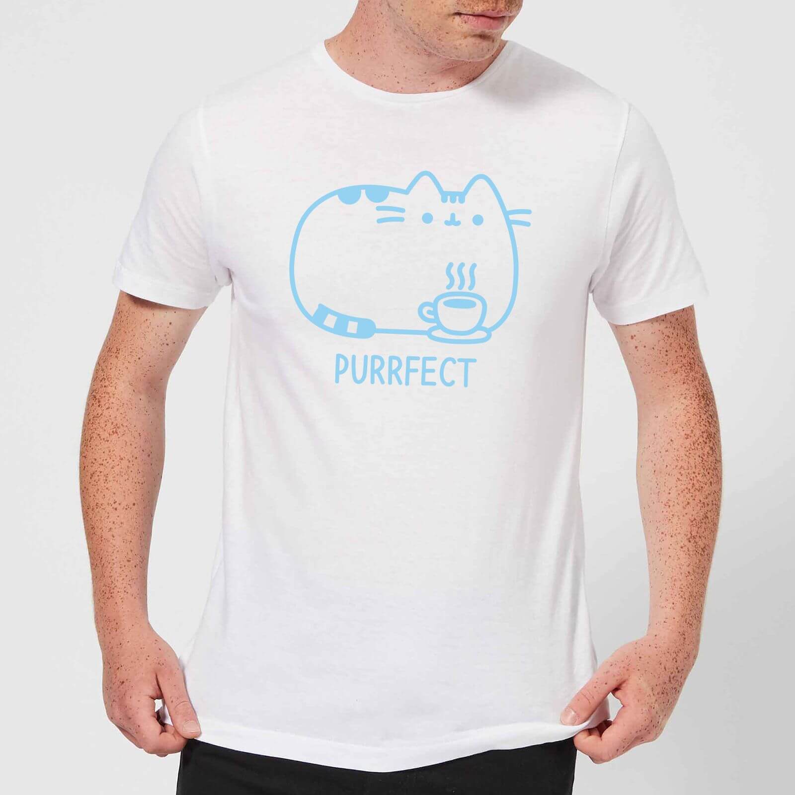 Pusheen Purrfect Cuppa Men's T-Shirt - White - S