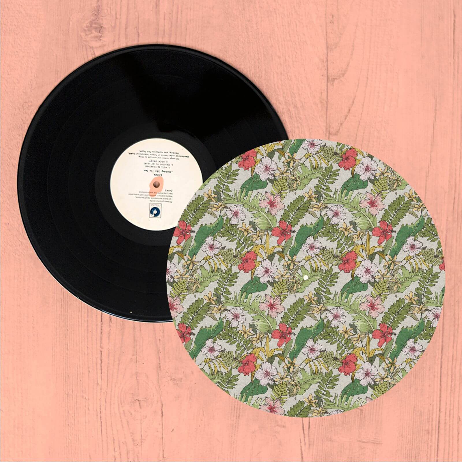 Tropical Leaves Turntable Slip Mat