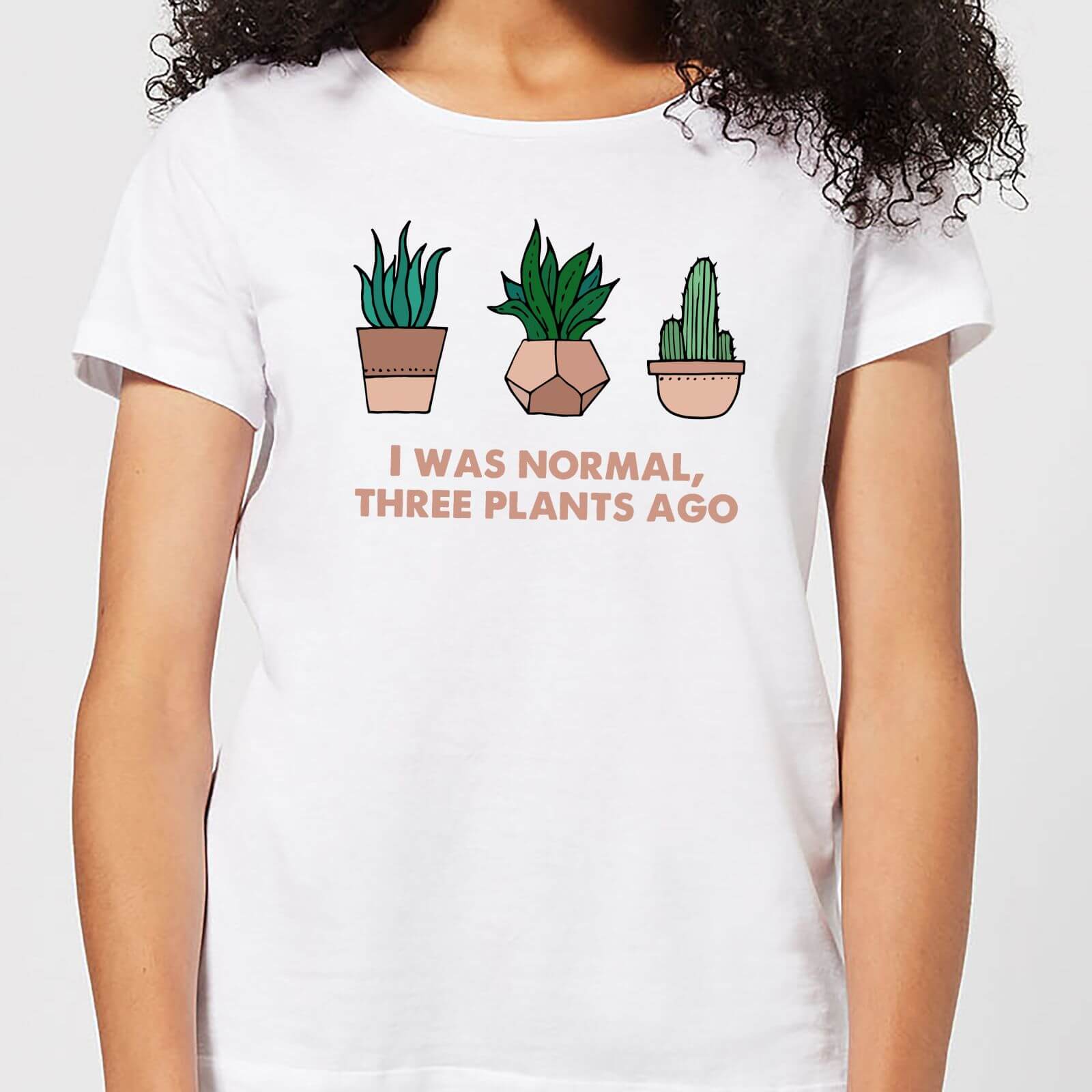 I Was Normal Three Plants Ago Illustration Women's T-Shirt - White - S - White