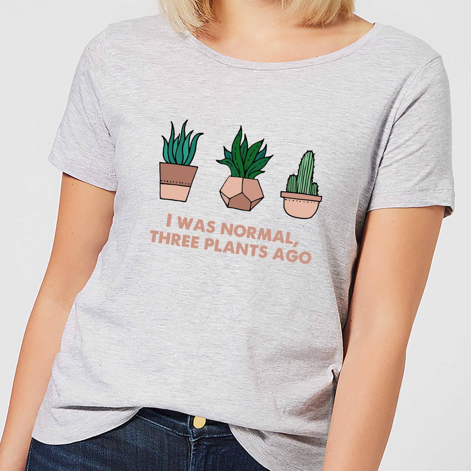 I Was Normal Three Plants Ago Illustration Women's T-Shirt - Grey - XL - Grey