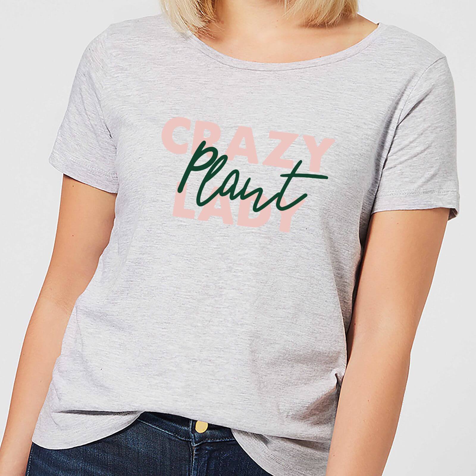Crazy Plant Lady Script Women's T-Shirt - Grey - S - Grey