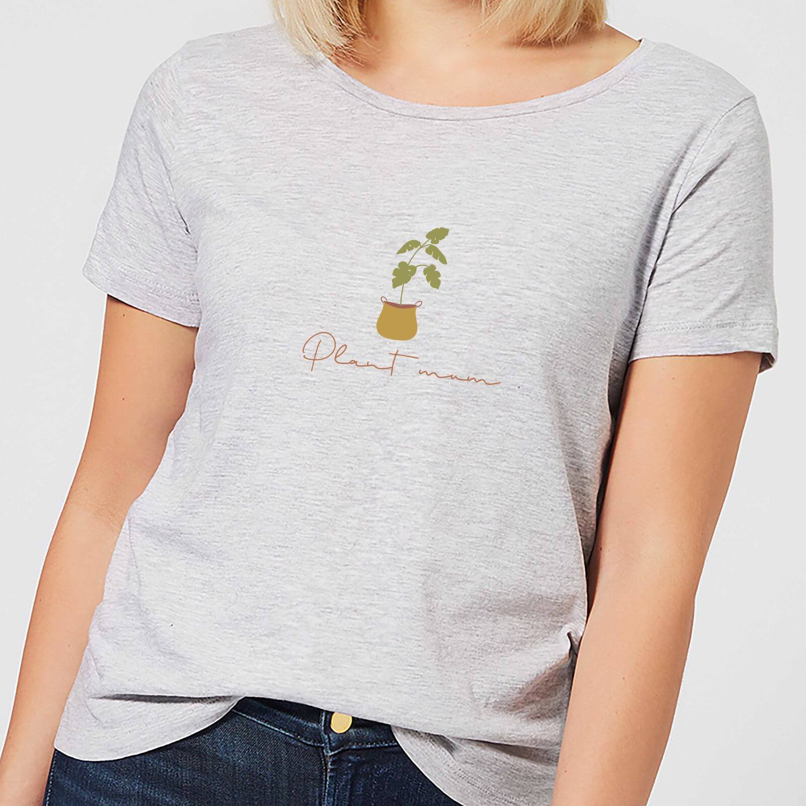 Burnt Orange Plant Mum Women's T-Shirt - Grey - M - Grey