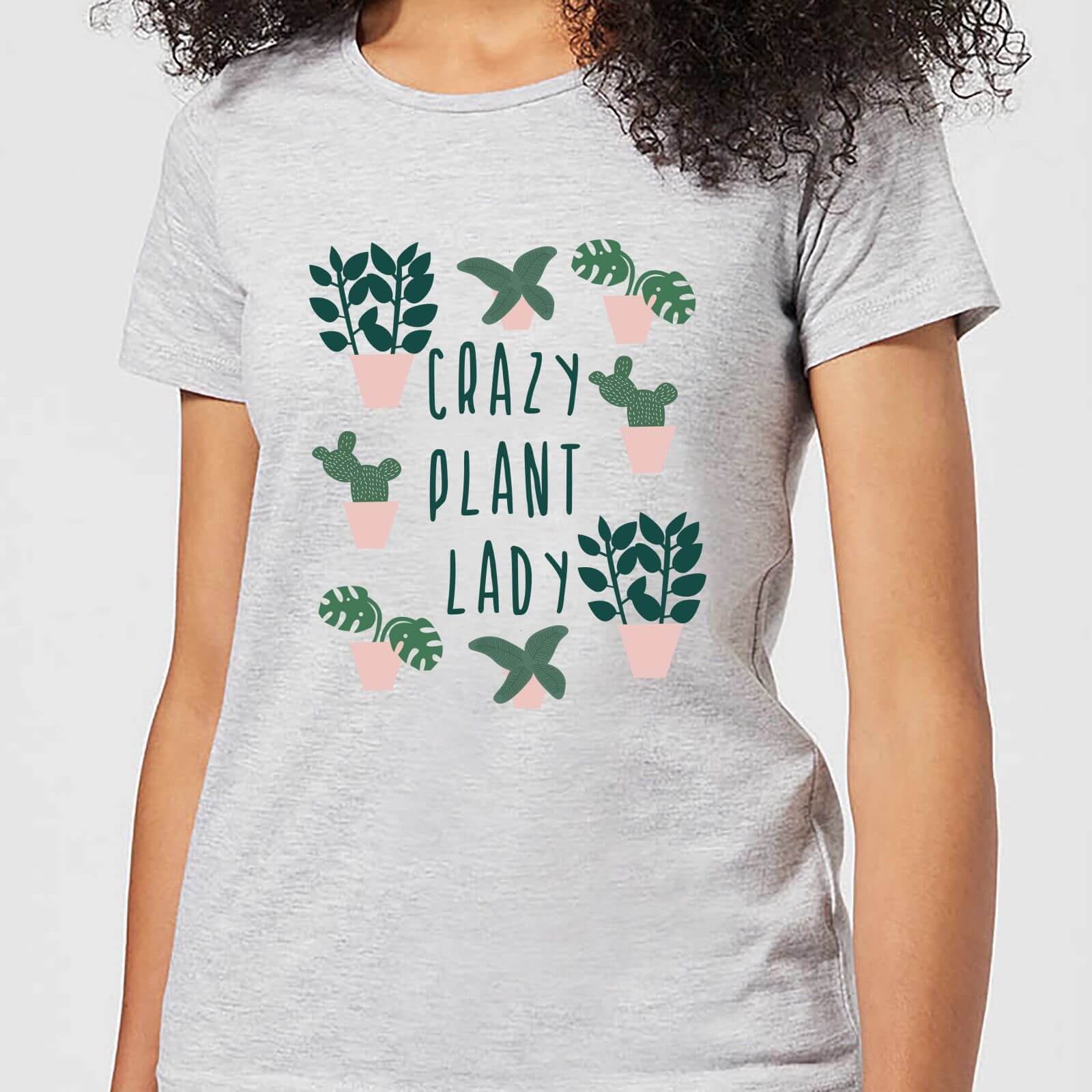 Crazy Plant Lady Women's T-Shirt - Grey - S - Grey
