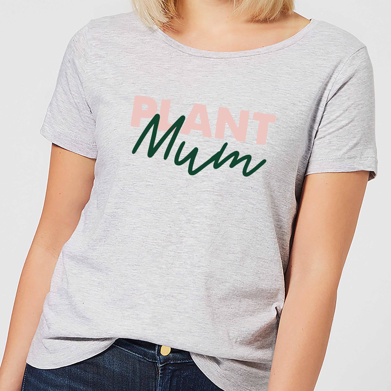 Plant Mum Script Women's T-Shirt - Grey - S - Grey