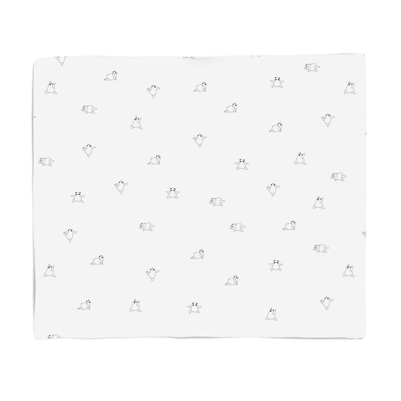 Yoga Panda Fleece Blanket