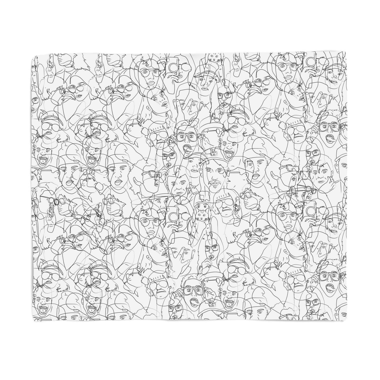 Faces Fleece Blanket