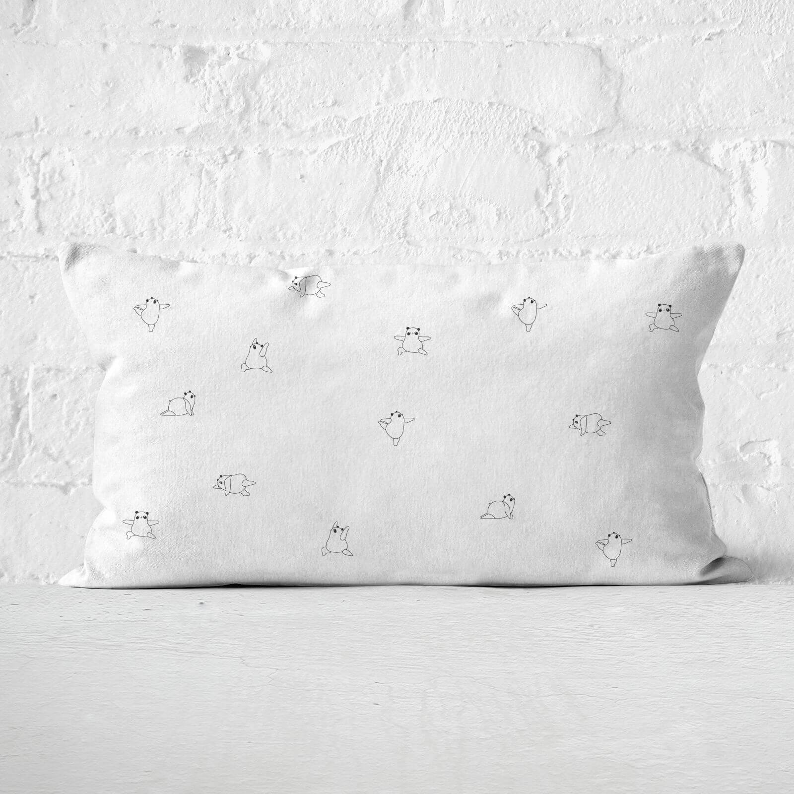 Panda Yoga Rectangular Cushion - 30x50cm - Soft Touch