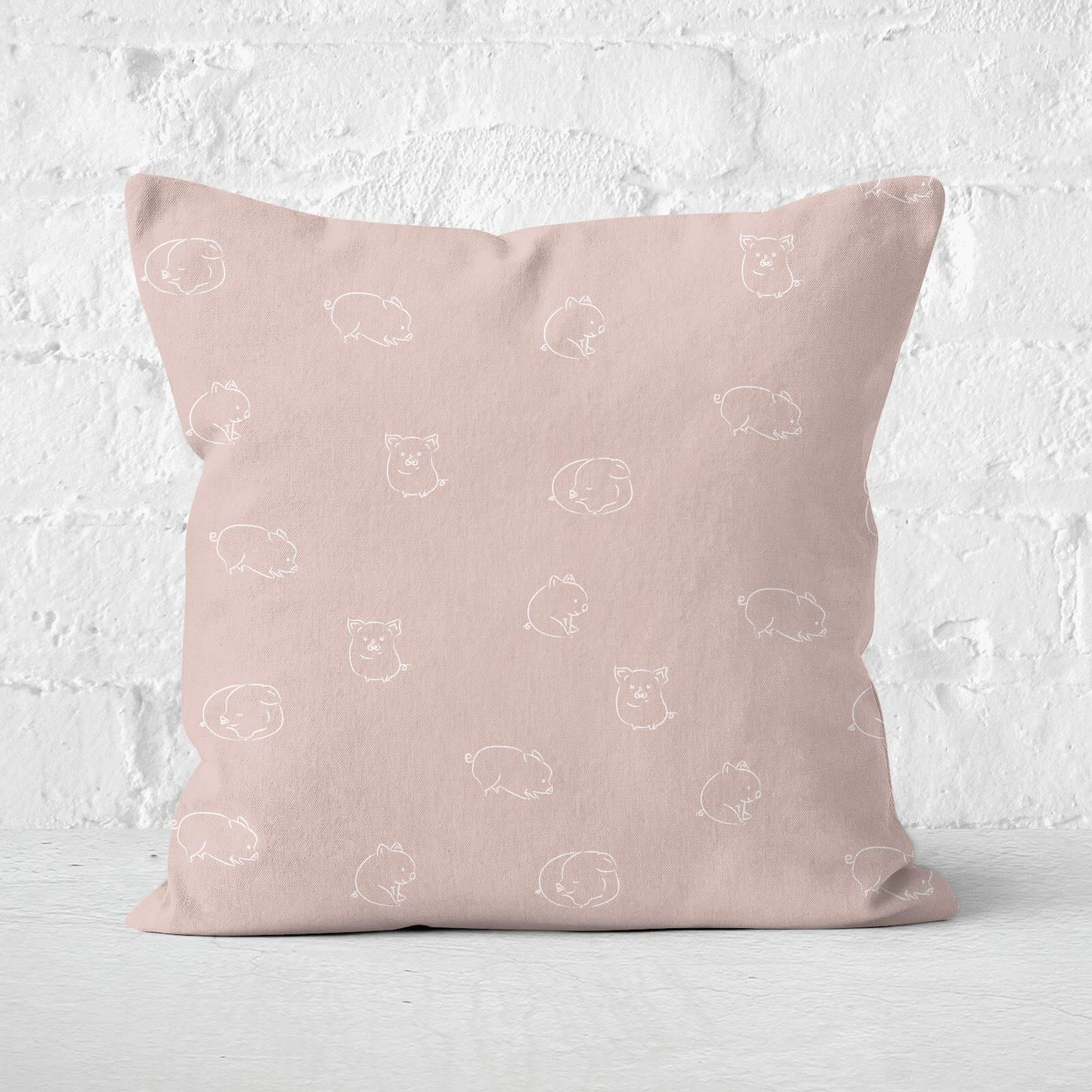 Pigs Square Cushion - 40x40cm - Soft Touch