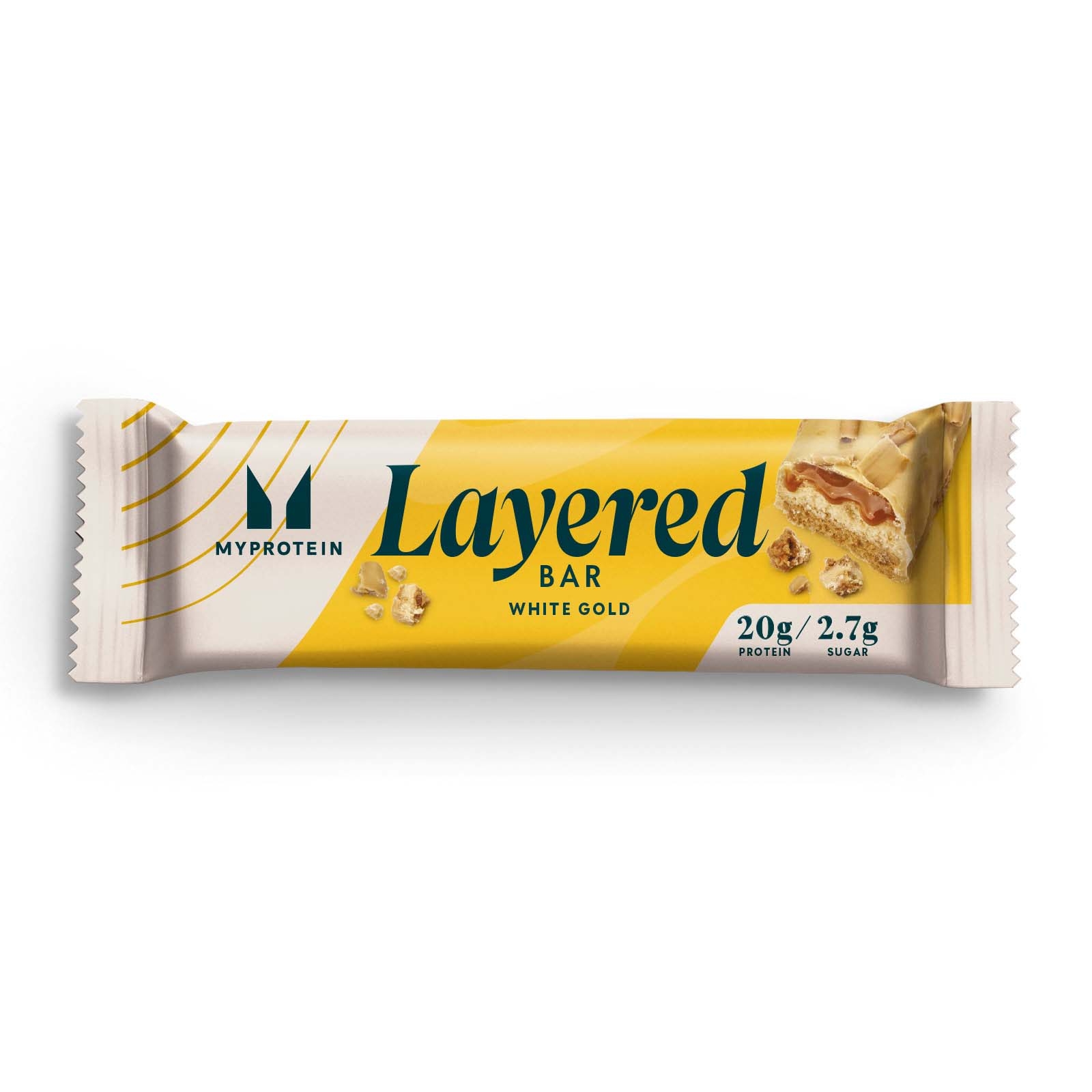 Layered Protein Bar - 12 x 60g - Weiße Schokolade und Karamell