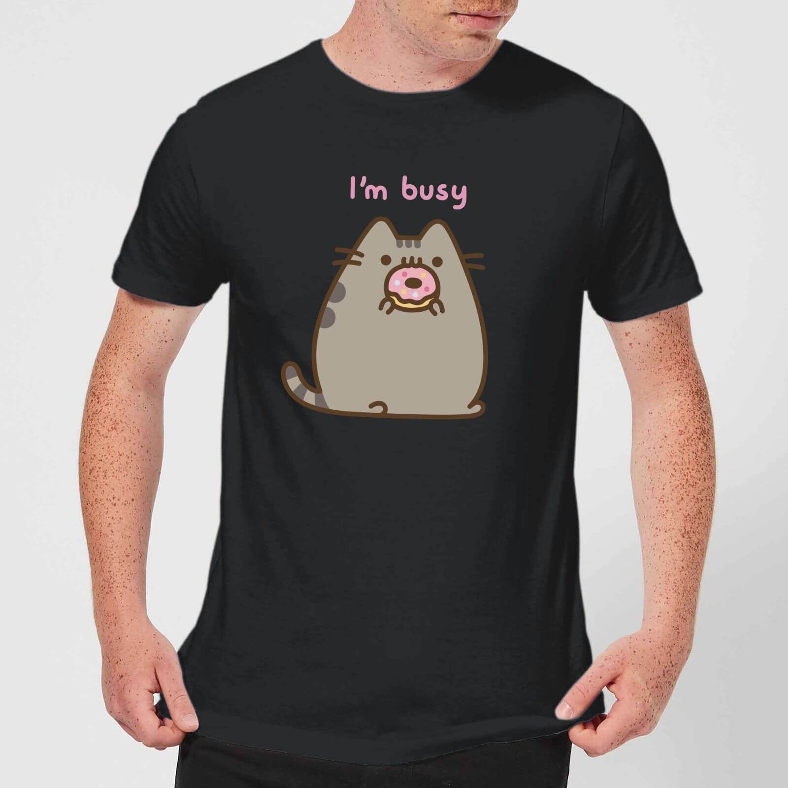Pusheen I'm Busy Men's T-Shirt - Black - S - Black