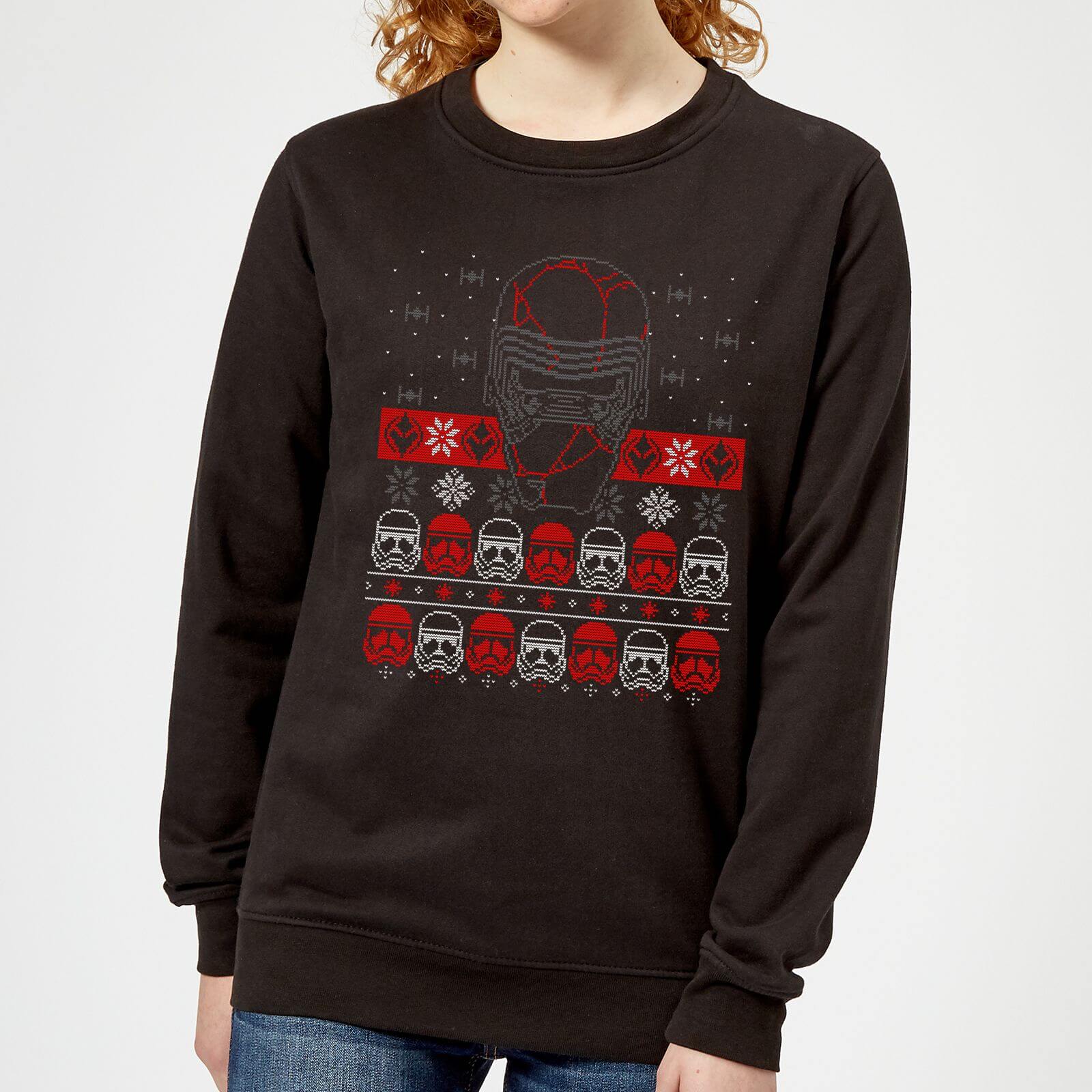 Star Wars Kylo Ren Ugly Holiday Women's Sweatshirt - Black - XS