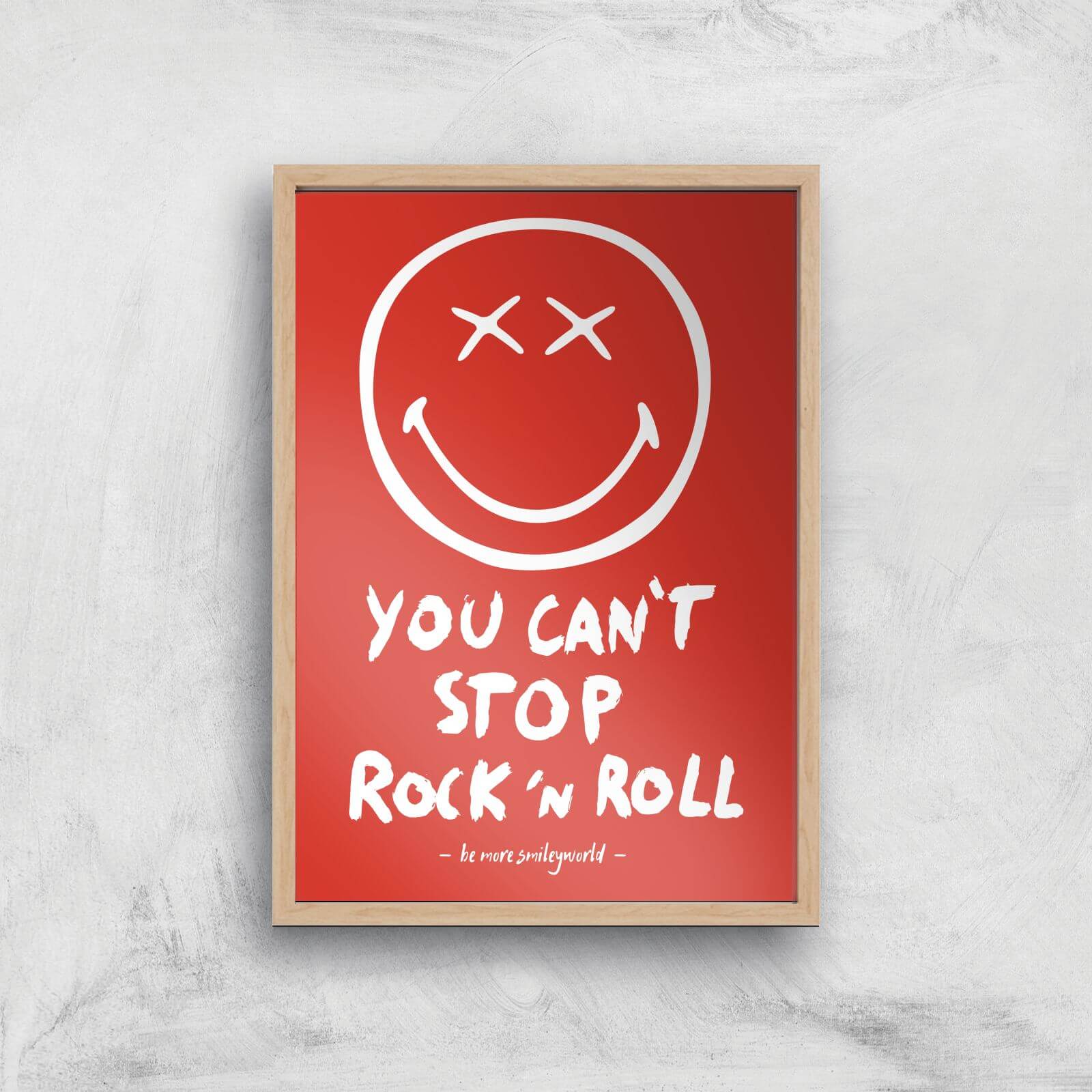 You Can't Stop Rock N Roll Giclée Art Print - A4 - Wooden Frame