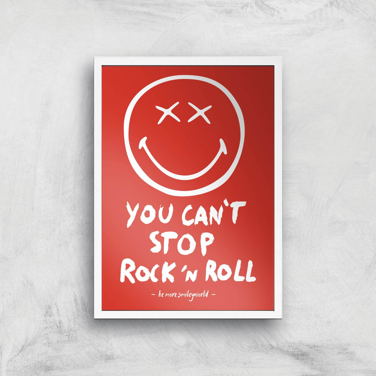 You Can't Stop Rock N Roll Giclée Art Print - A3 - White Frame