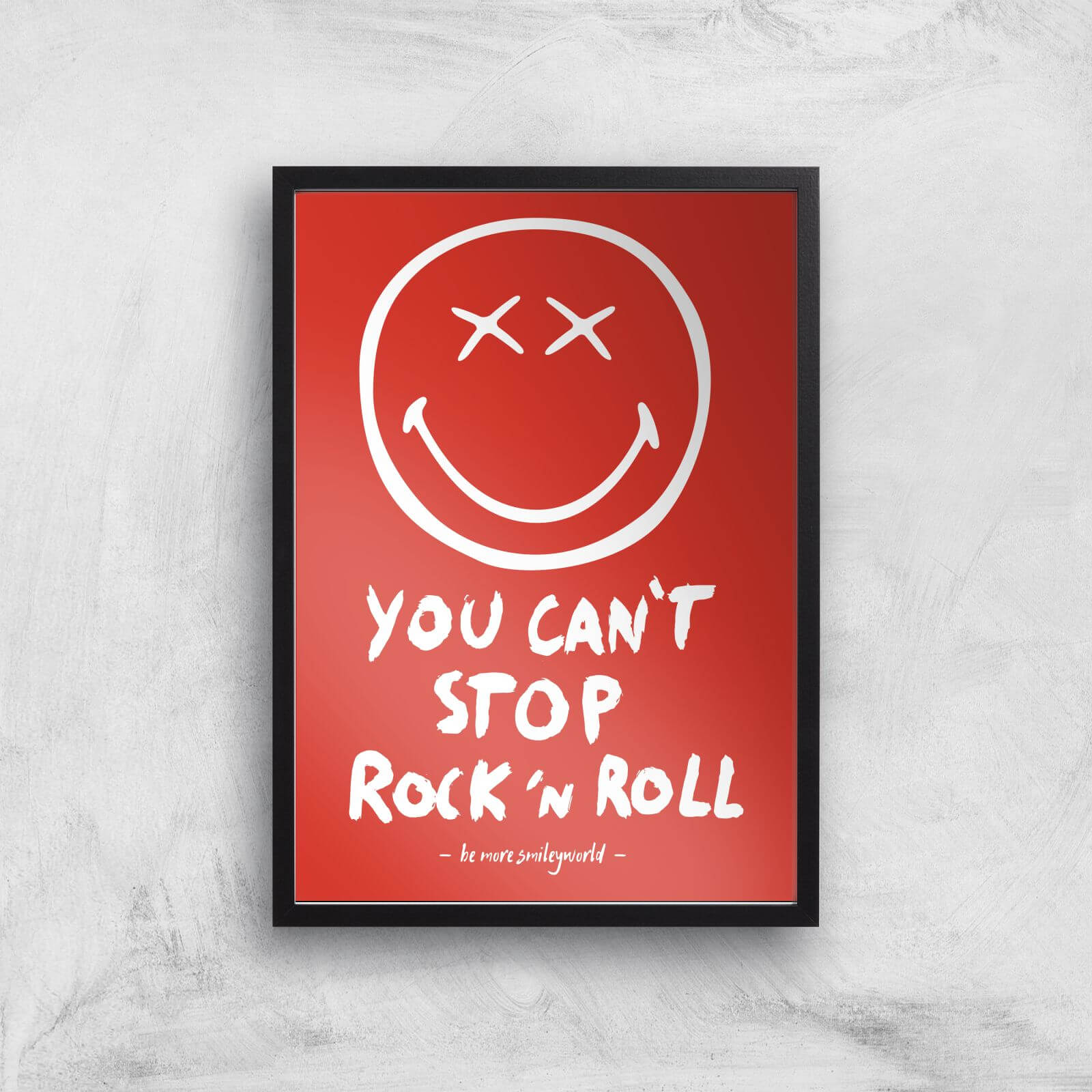 You Can't Stop Rock N Roll Giclée Art Print - A3 - Black Frame