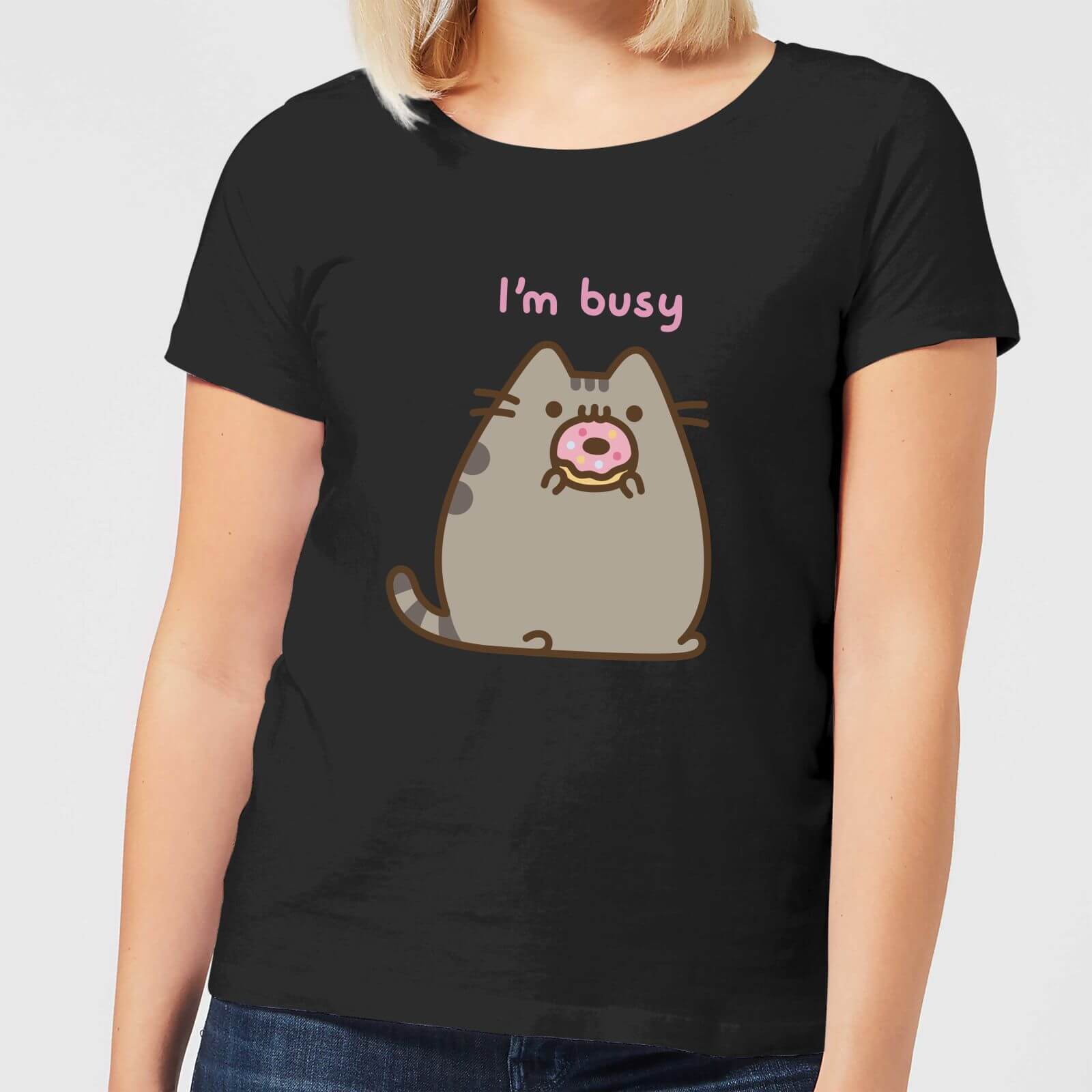 Pusheen I'm Busy Women's T-Shirt - Black - S