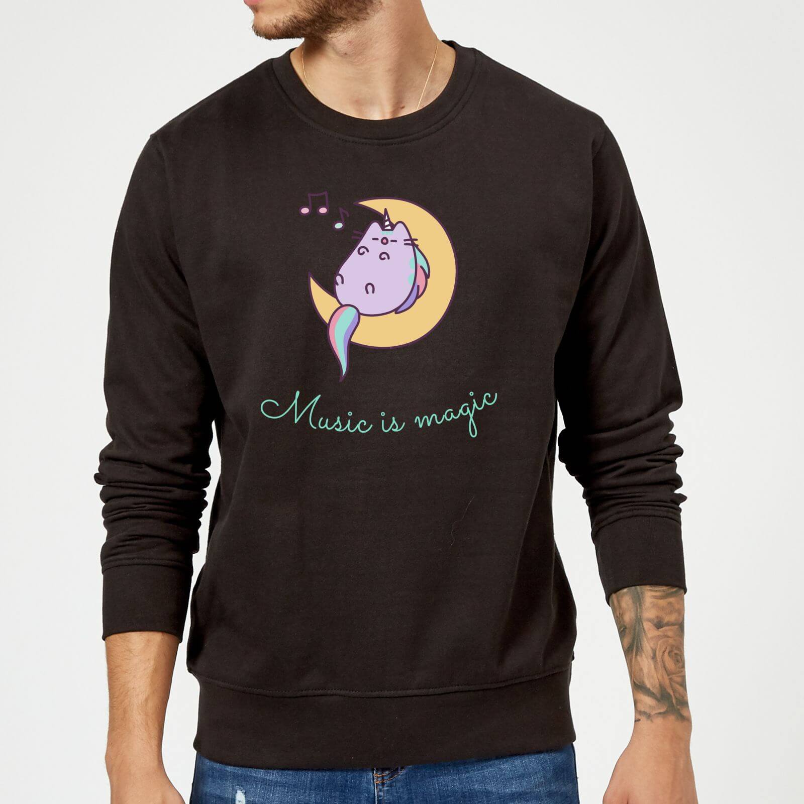 Pusheen Music Is Magic Sweatshirt - Black - S