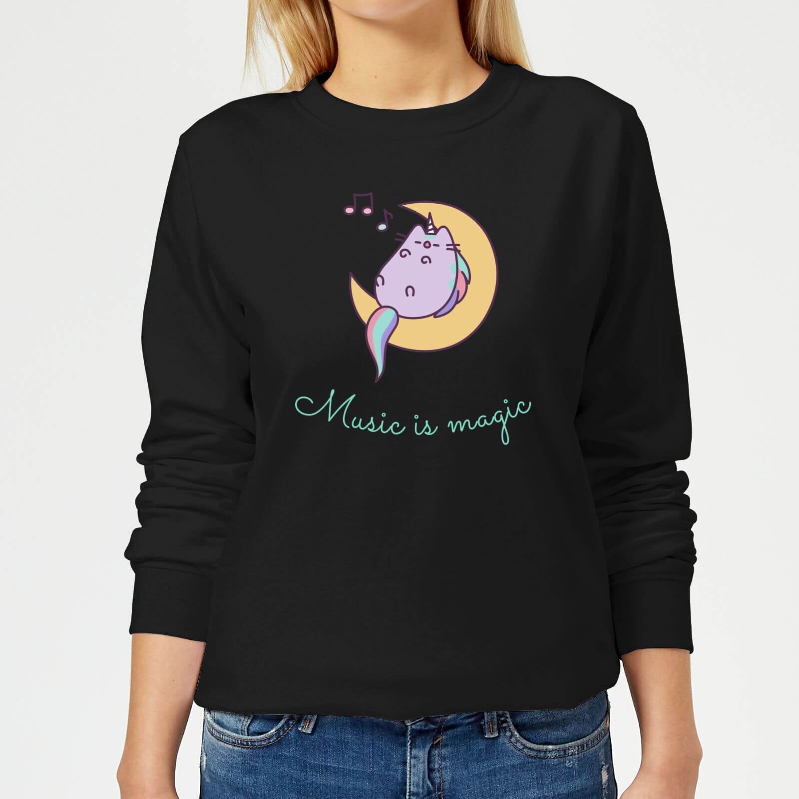Pusheen Music Is Magic Women's Sweatshirt - Black - XS - Black