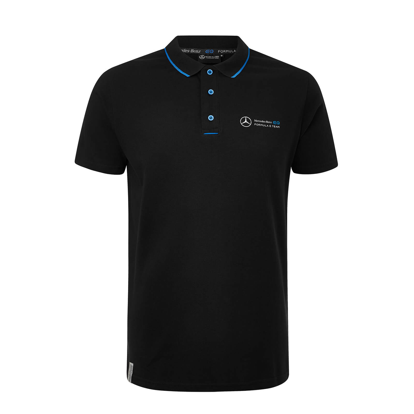 

2020 Men's Black Buttoned Polo Shirt - M