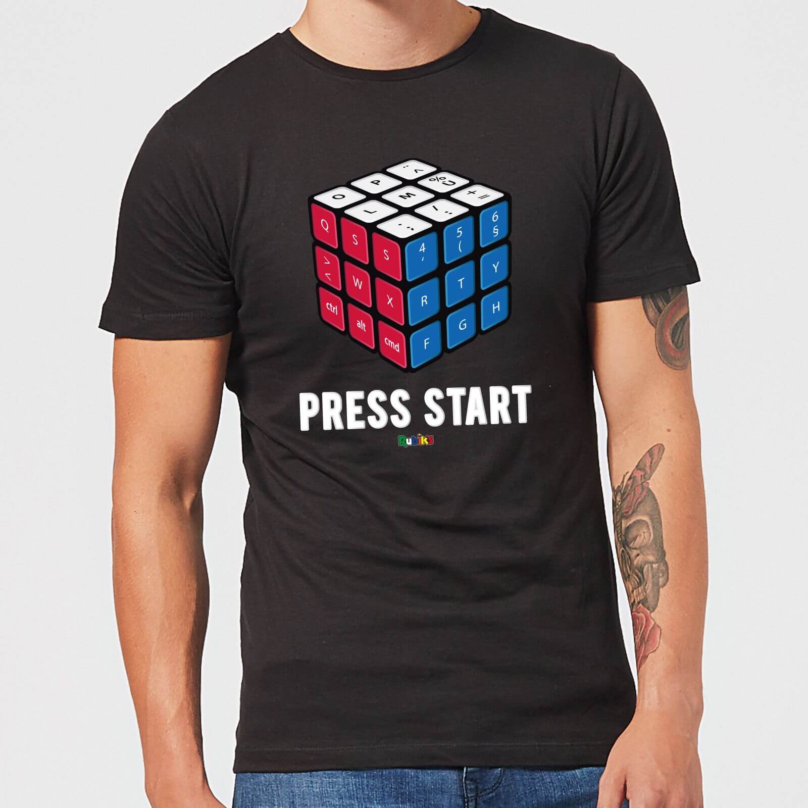 

Press Start Men's T-Shirt - Black - 5XL - Noir