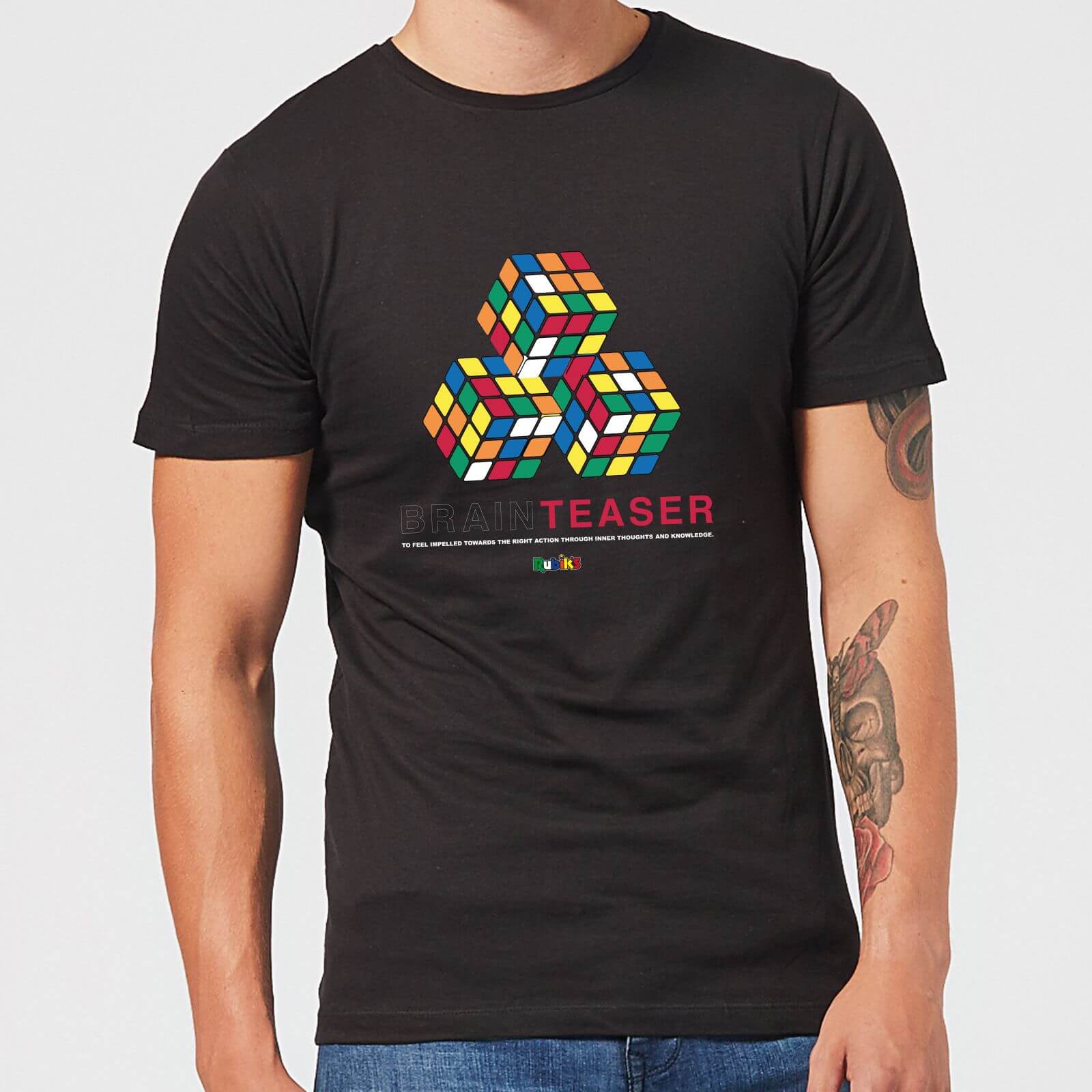 Brain Teaser Trio Rubik's Cube Men's T-Shirt - Black - 3XL - Black