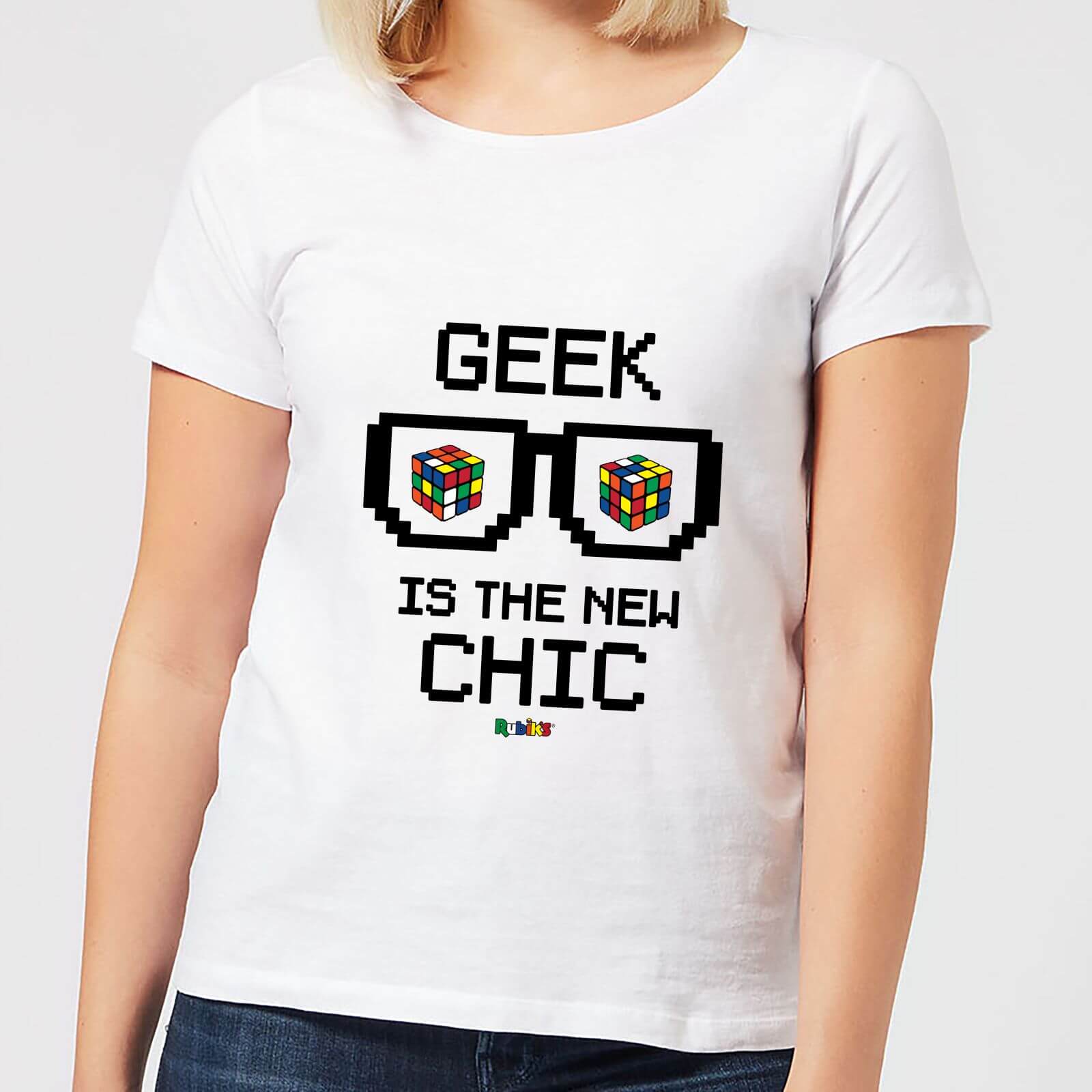 

Geek Cube Is The New Chic Women's T-Shirt - White - L - Blanc