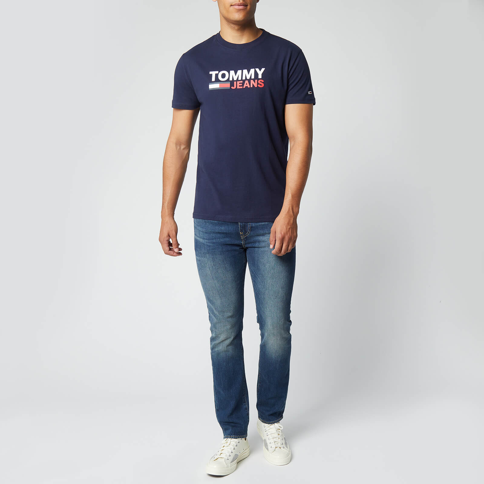 Tommy Jeans Men's Corporate Logo T-Shirt - Twilight Navy - S