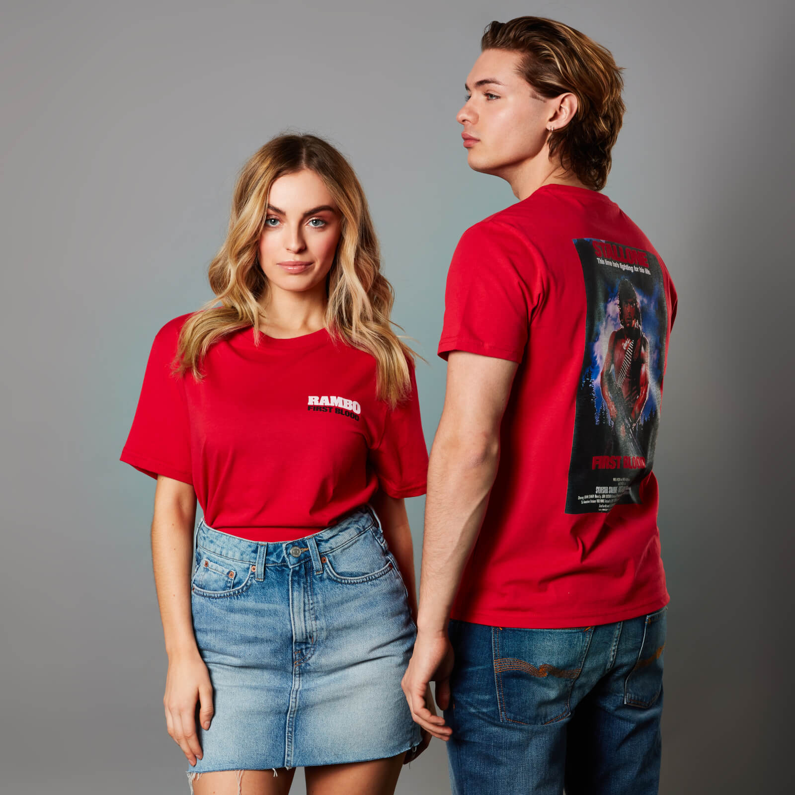 

T-shirt Rambo - Unisex - Rouge - L - Rouge
