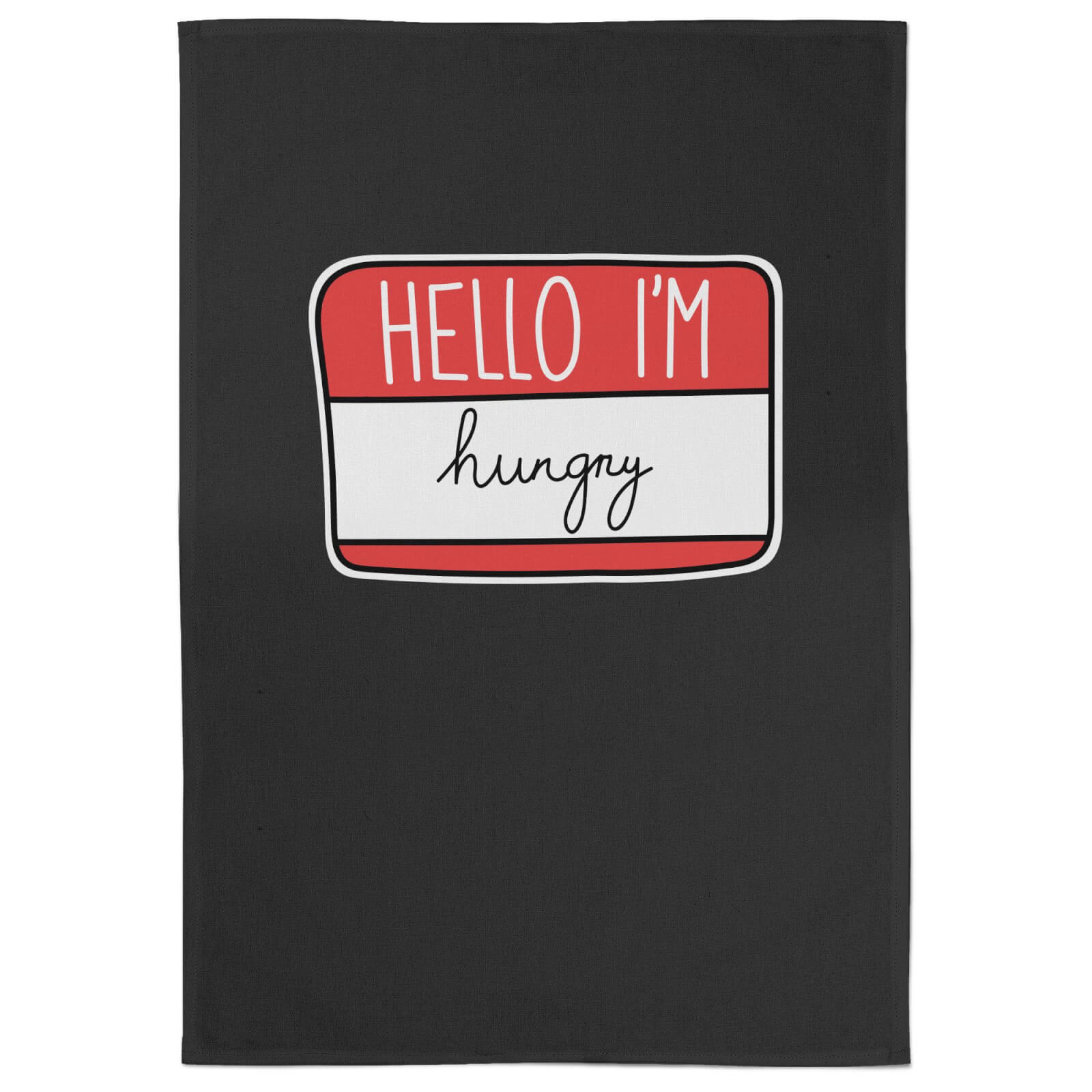Hello I'm Hungry Cotton Black Tea Towel