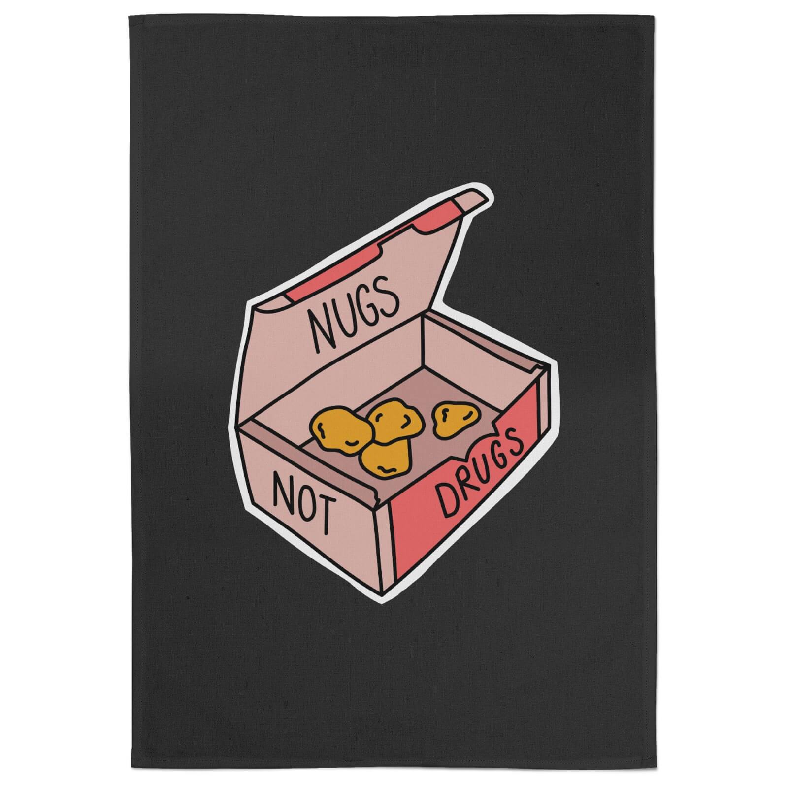 Nugs Not Drugs Cotton Black Tea Towel