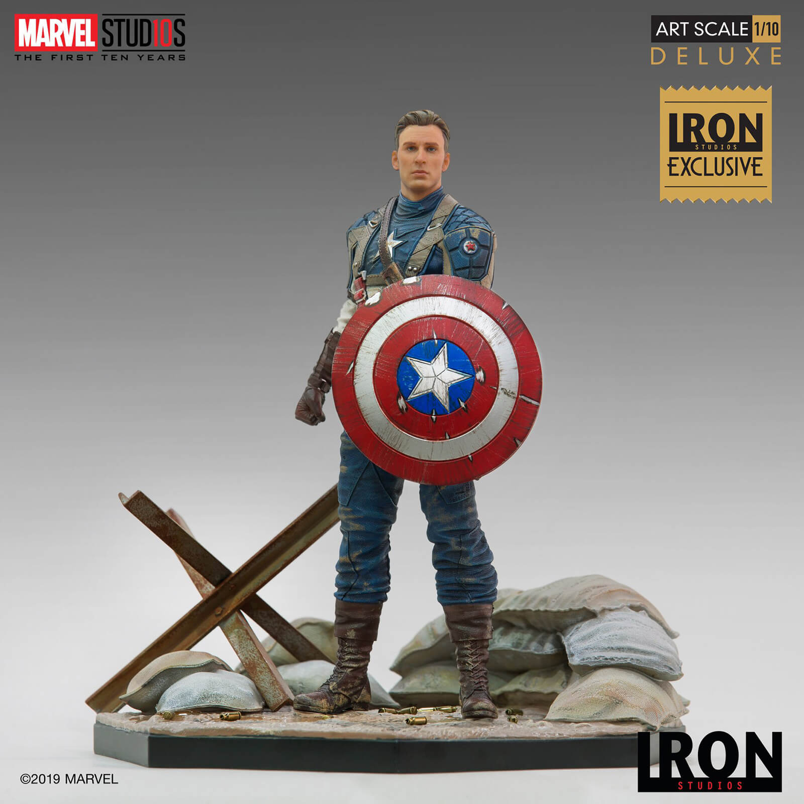 Iron Studios 1:10 Captain America The First Avenger Art Scale Statue MCU 10 Years Event Exclusive