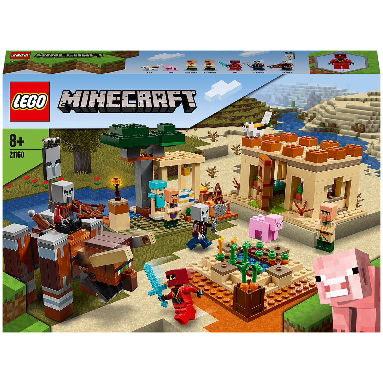 LEGO Minecraft: El juego de construcción La Invasión de los Illager (21160)