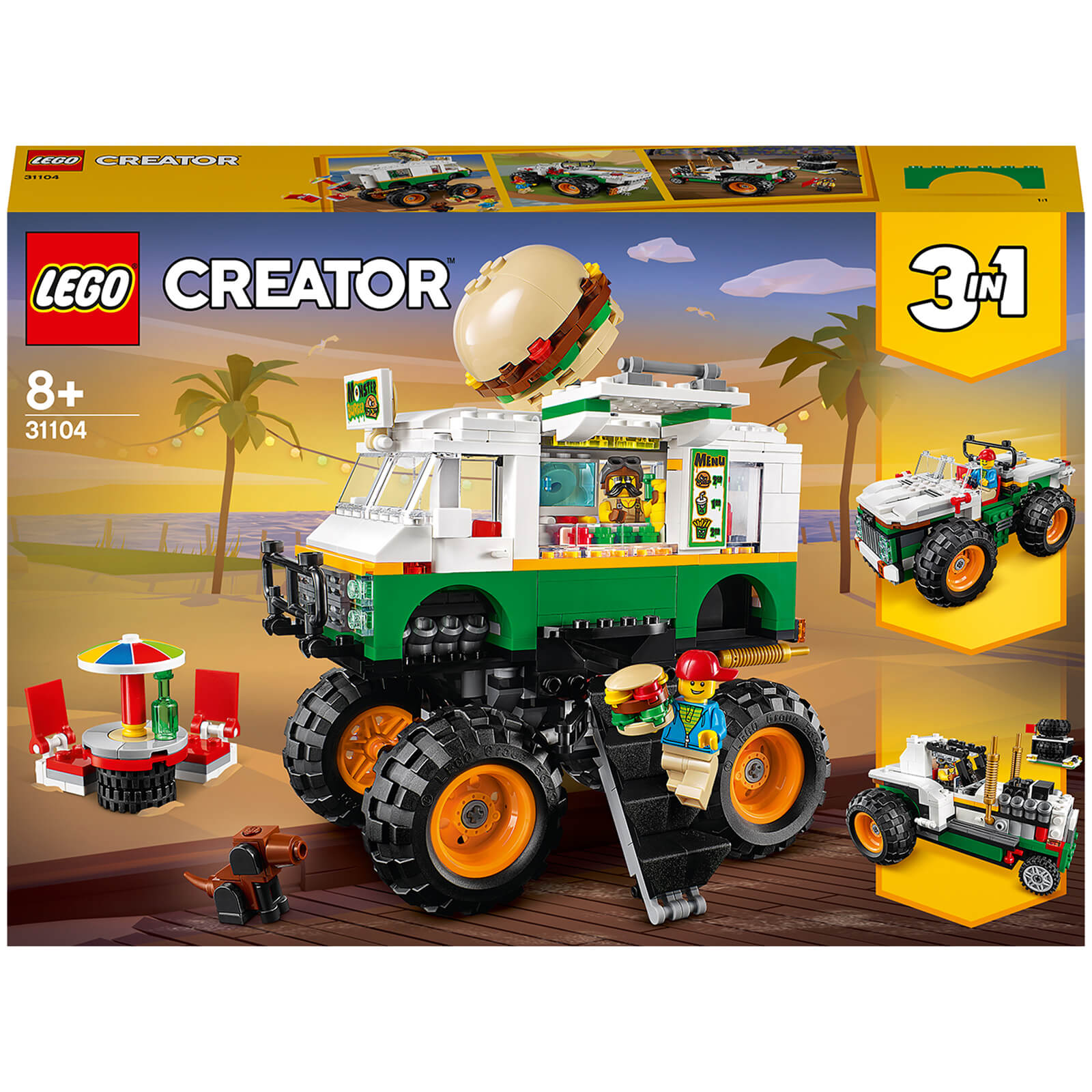 LEGO Creator: Set de construcción Monster Burger Truck 3 en 1 (31104)