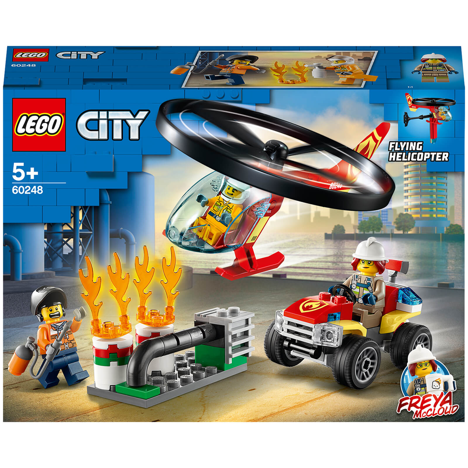 LEGO L'intervention de l'hélicoptère des pompiers