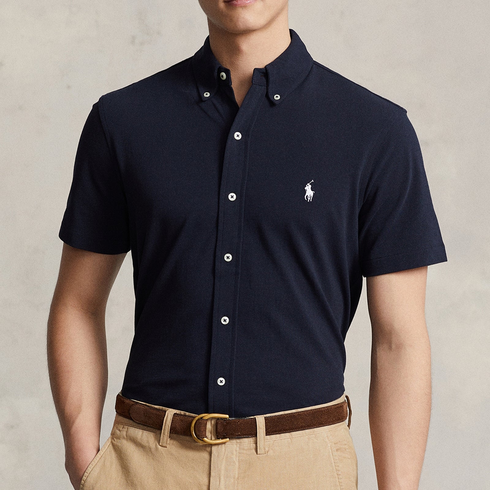 polo ralph lauren cotton-poplin shirt - s