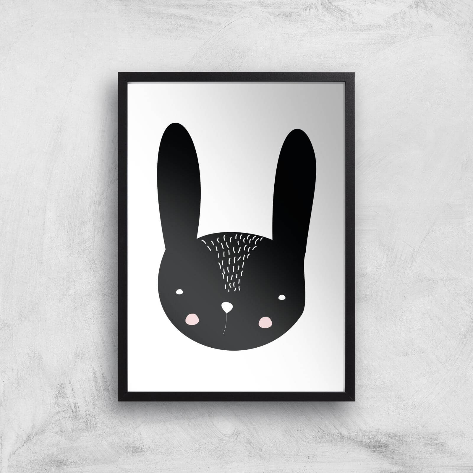 Rabbit Art Print - A2 - Black Frame