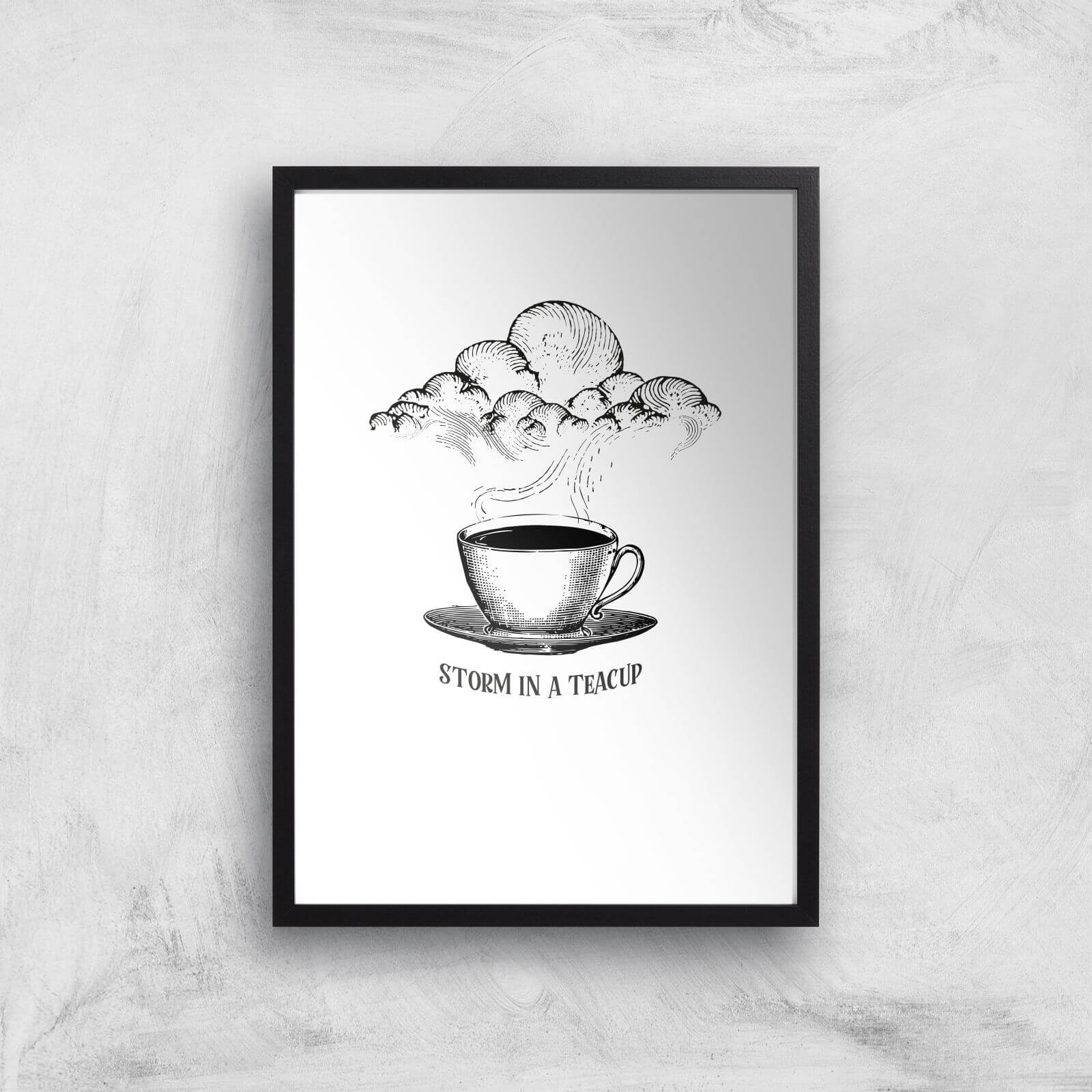 Storm In A Teacup Art Print - A2 - Black Frame